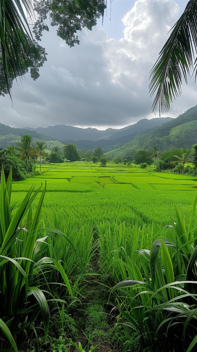 Nature with trees and greenery